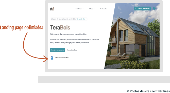 Interface desktop de gestion des prospects